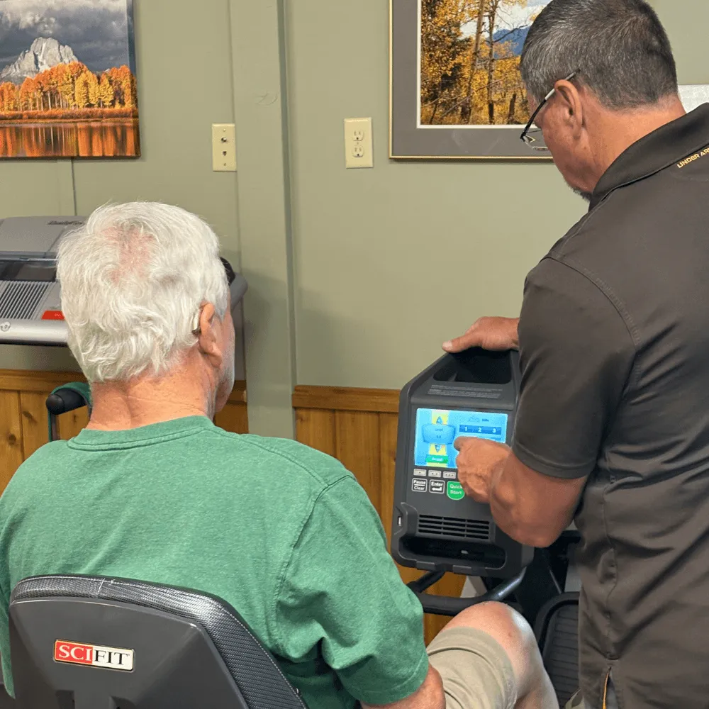 Licensed neurological rehabilitation therapist providing one-on-one treatment at Canyon Therapy in Cody WY