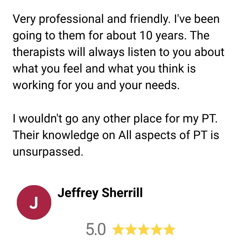 Five star google review from jeffrey sherrill