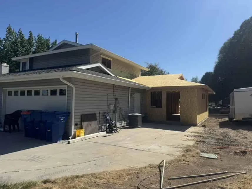Custom home addition by National Exteriors, expanding living space with expert craftsmanship in Treasure Valley.