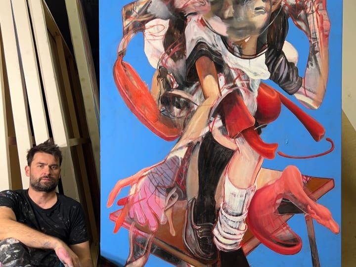 Großformatiges Porträt des präsentierten Werks