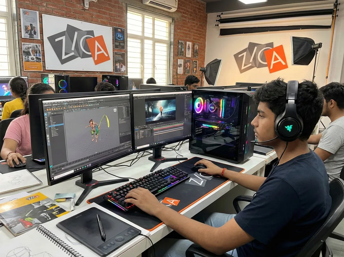 Students in Class of Animation and VFX