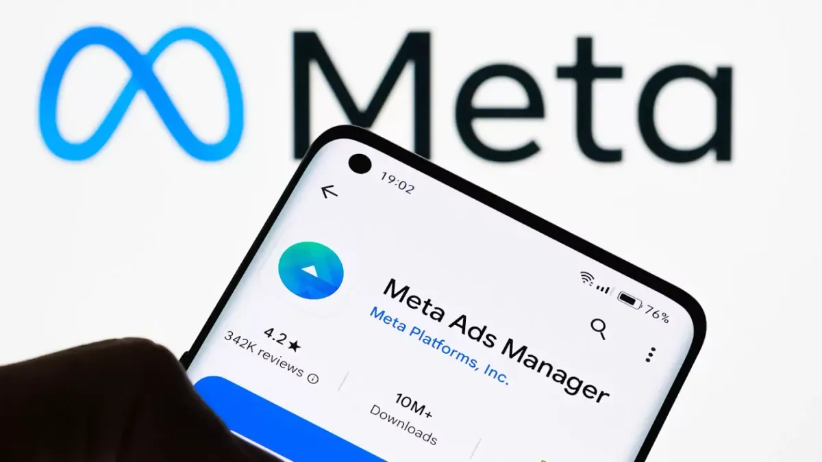 Meta Ads Manager app open on a smartphone