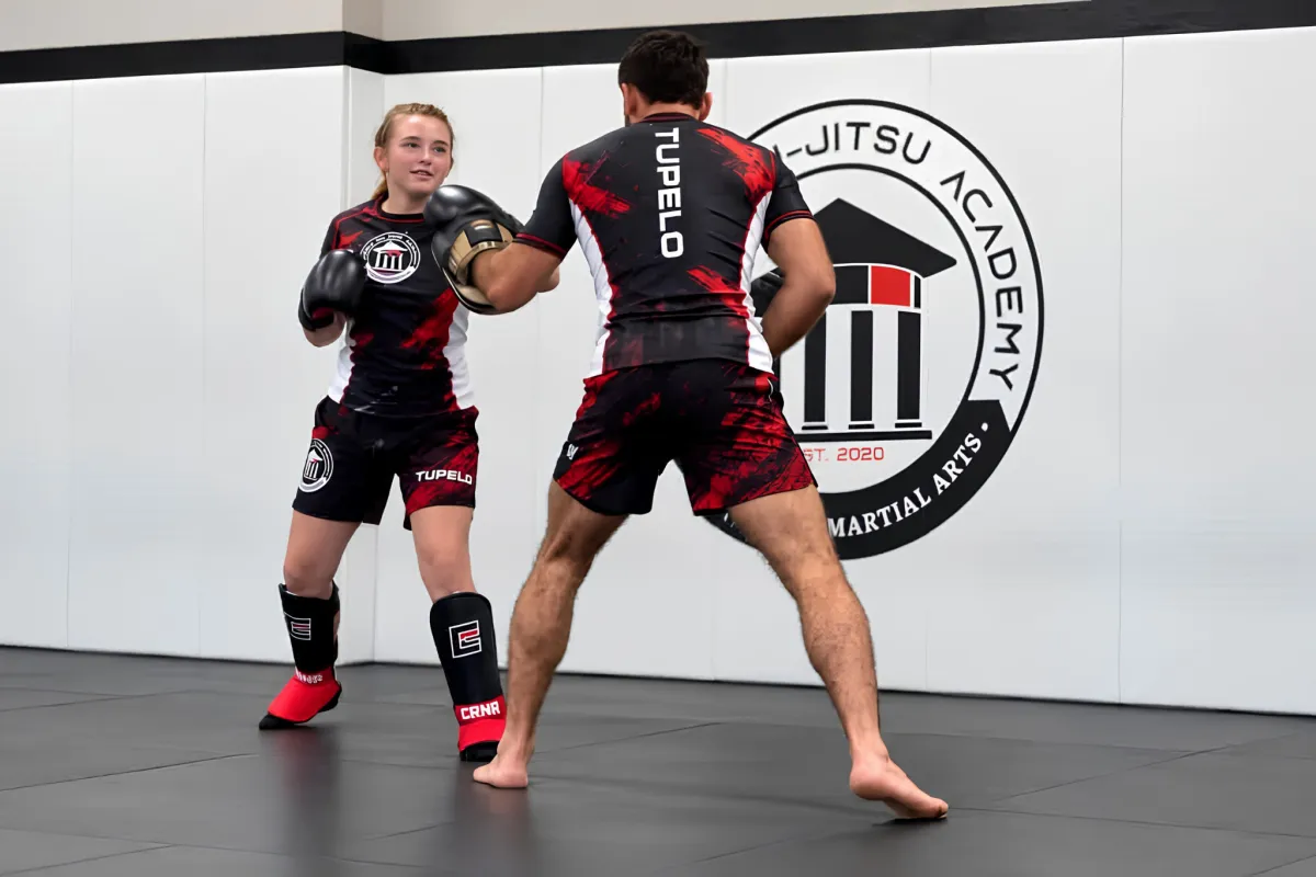 MMA striking and kickboxing training at Tupelo Jiu Jitsu Academy