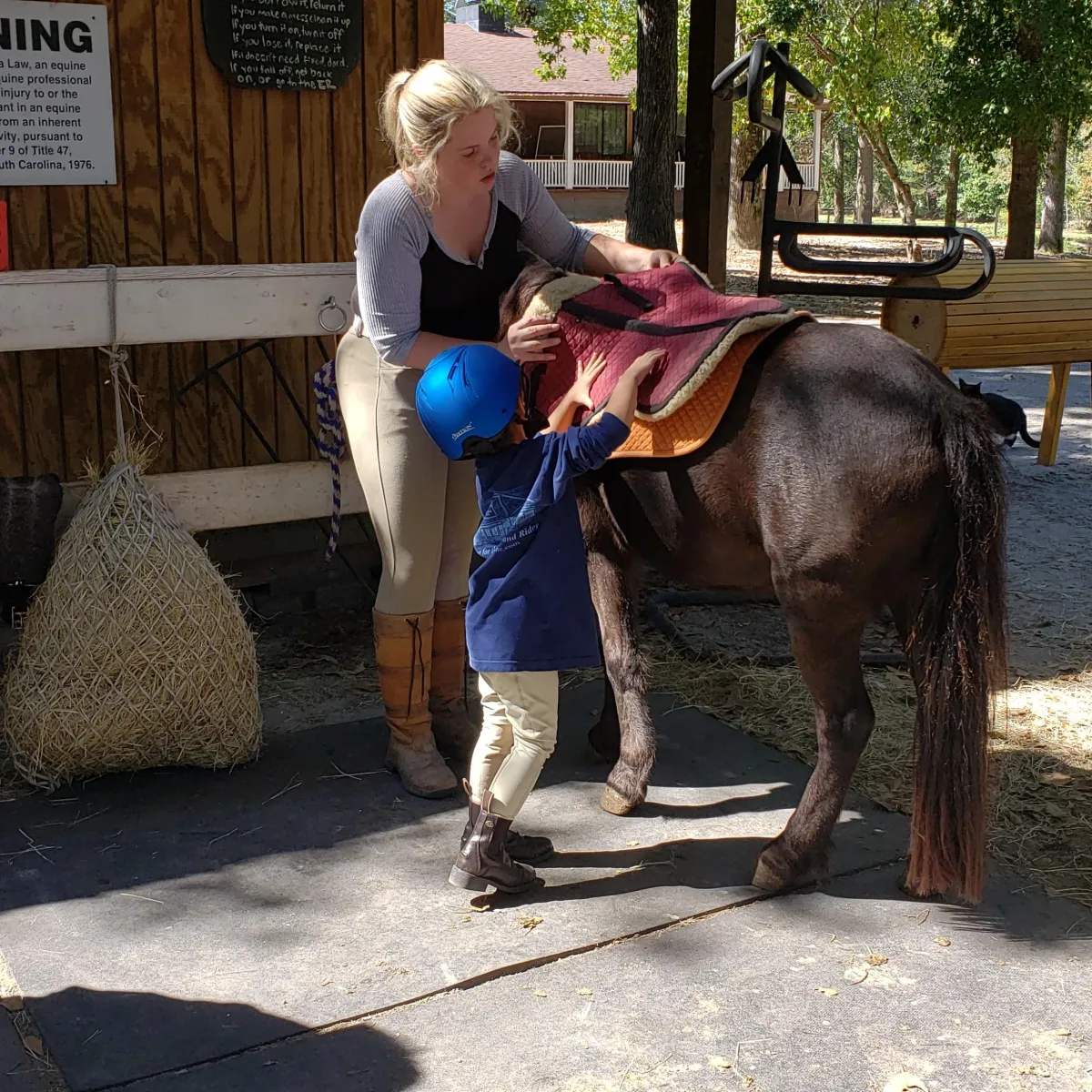Girl is doing balance games during her lessons