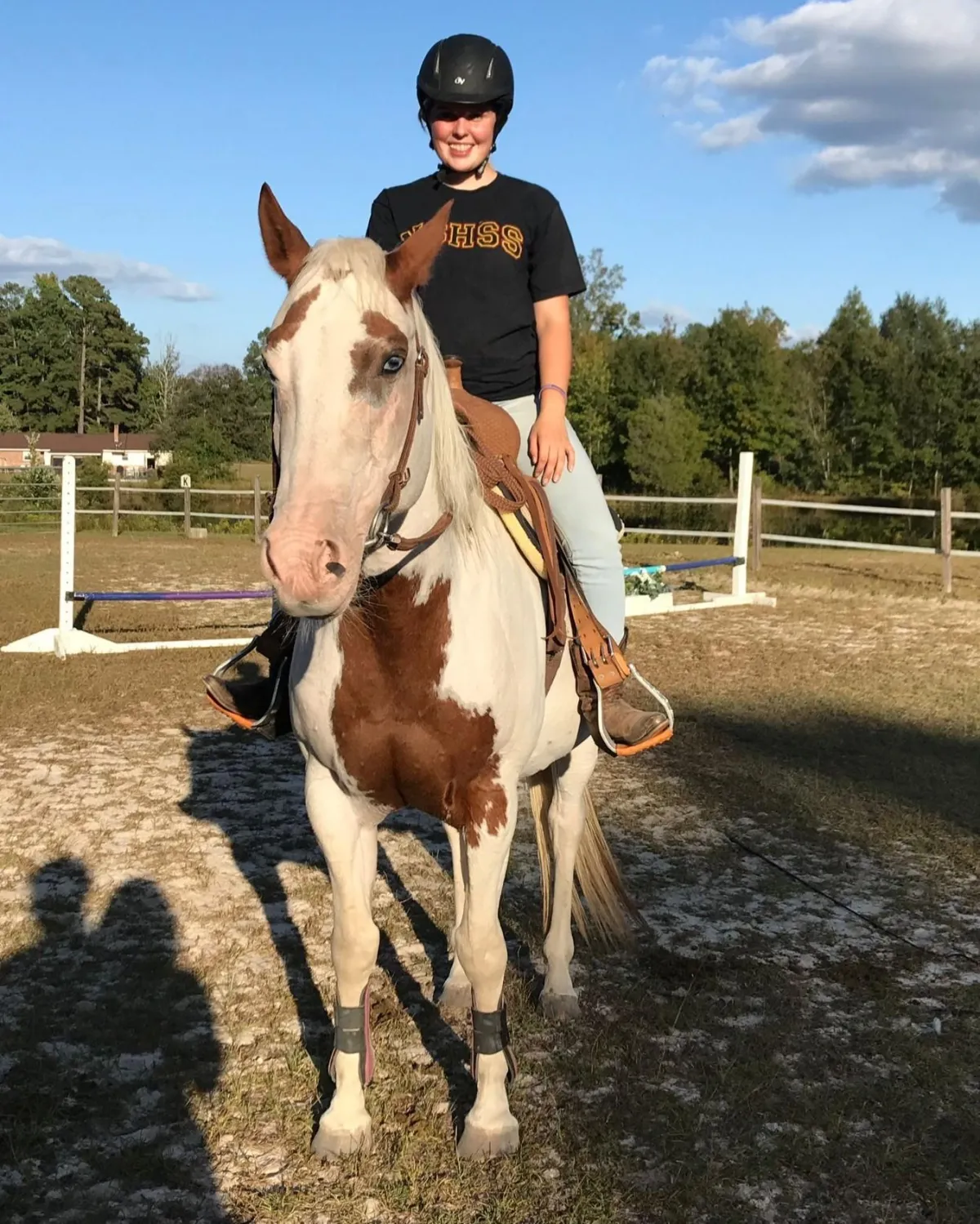 Trainer at Pony Gang with her mare