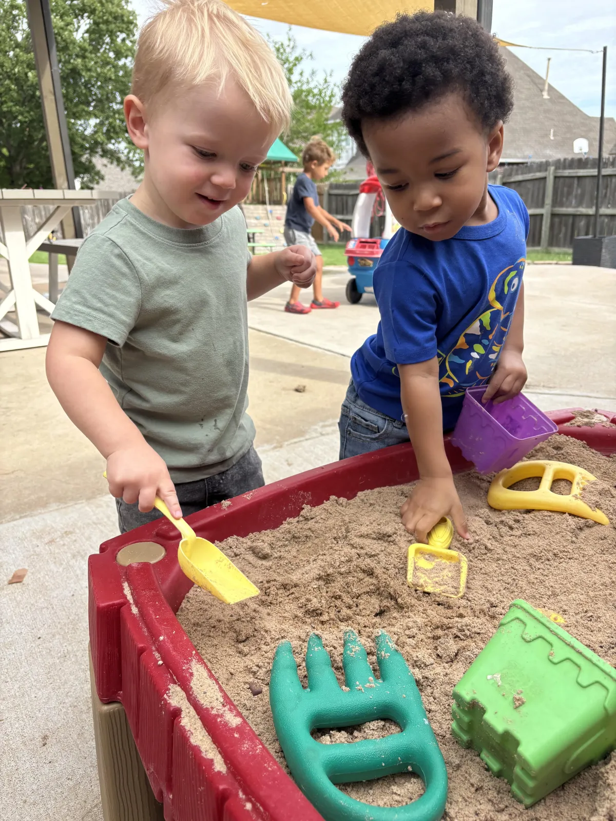 Girl watches a lesson about the alphabet on a laptop