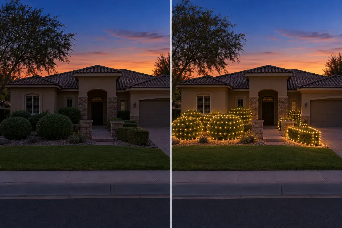 Bush and Shrub Christmas Lighting