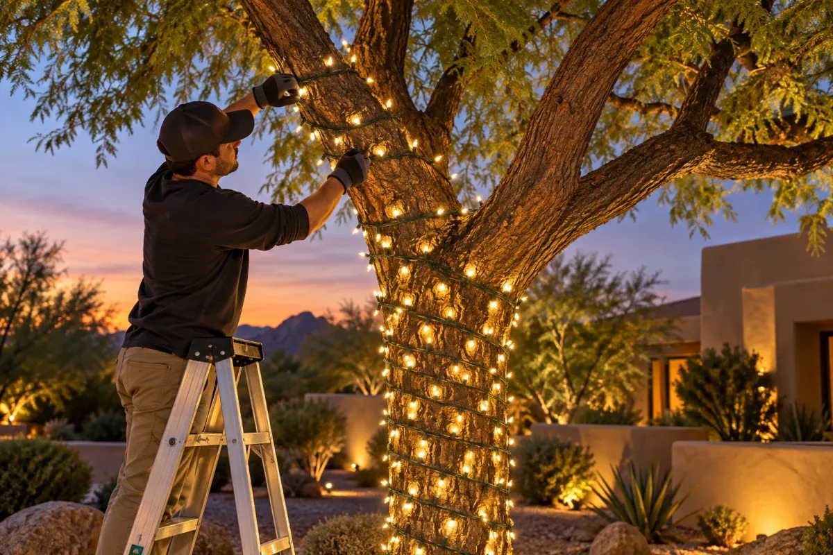 Phoenix Tree Christmas Lighting