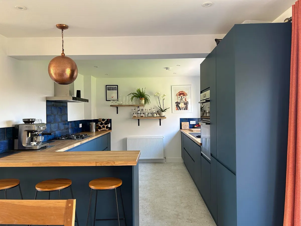 Close-up of precision timber joinery and mitred joints in Carnoustie home