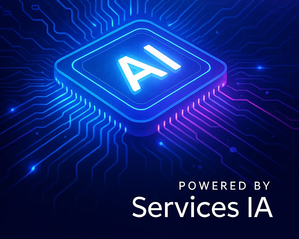 ai image whit the text "Powered By Services IA"
