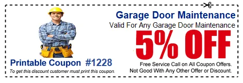 garage door maintence 5% off