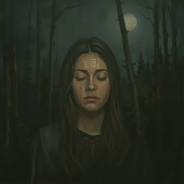 Mulher com mais de 40 anos respirando fundo