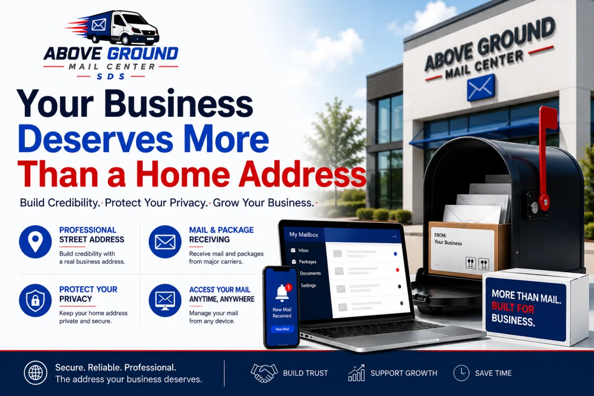 Entrepreneur using a virtual mailbox for business correspondence