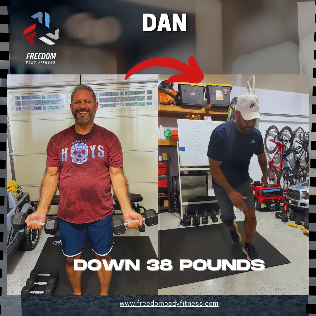 Dan’s 38-pound transformation and fitness journey at Freedom Body Fitness in Schertz, TX