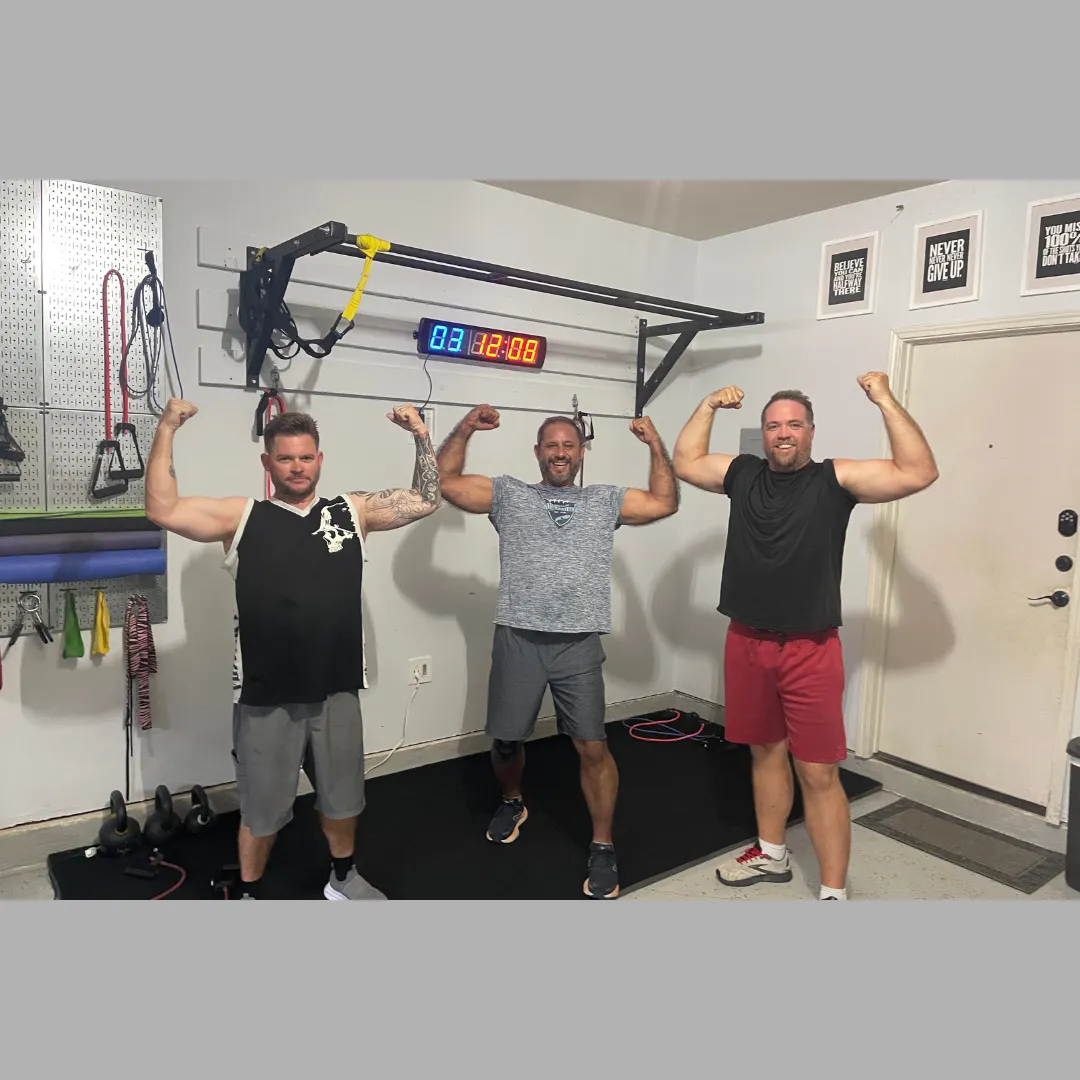 Men ages 40 plus rebuilding strength and mobility at Freedom Body Fitness in Schertz, TX