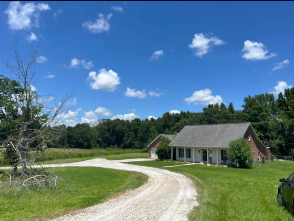 Completed gravel driveway