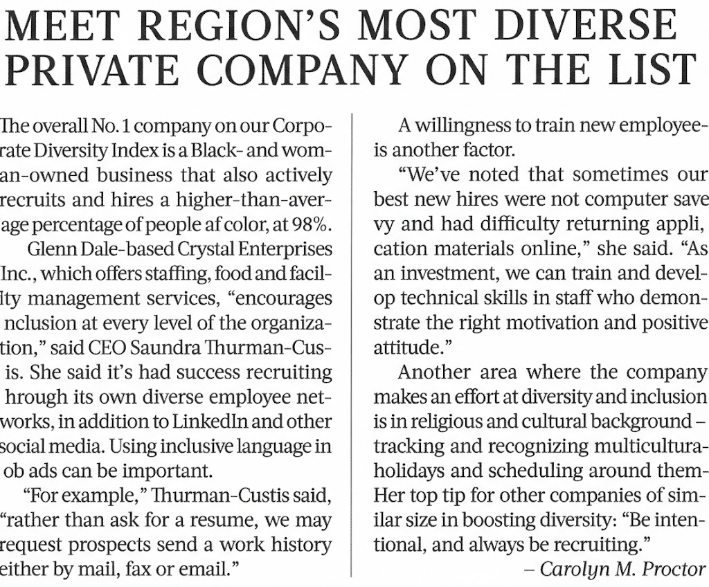 crystal maids write up in the Washington business journal 