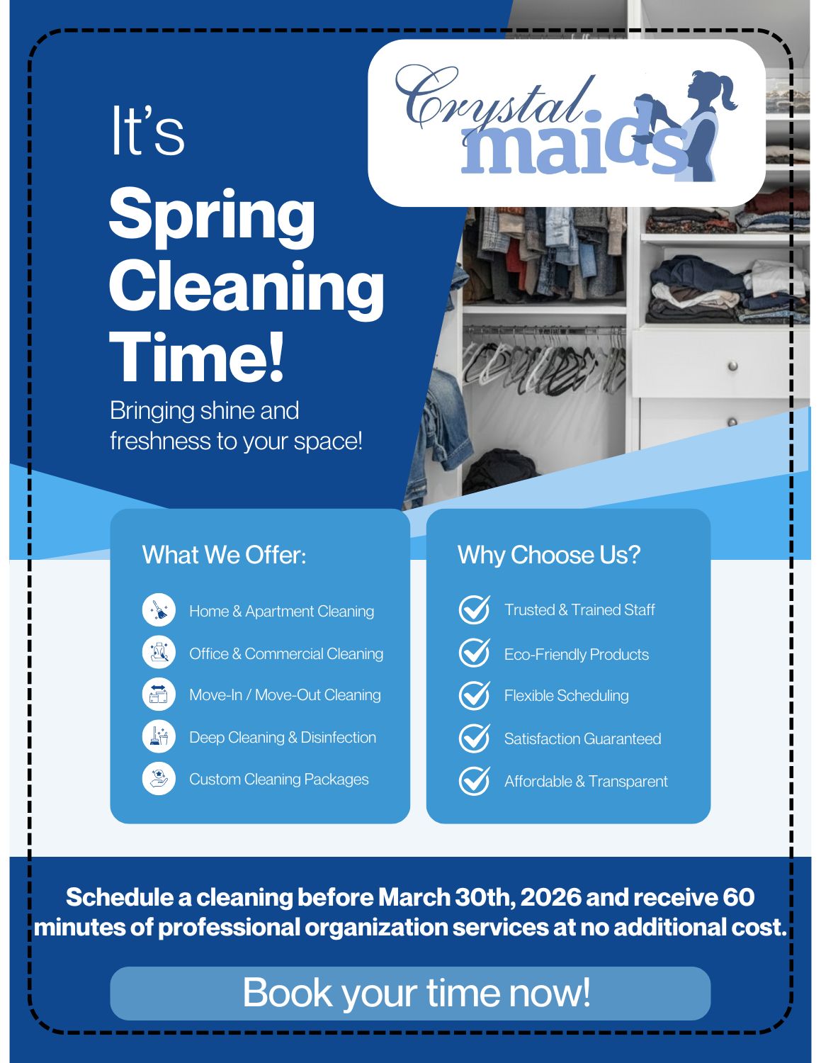 crstal maids spring cleaning promotion 