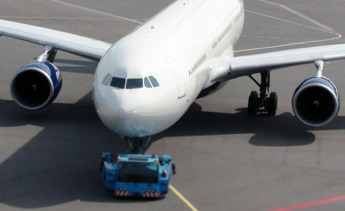 airplane on tarmac 