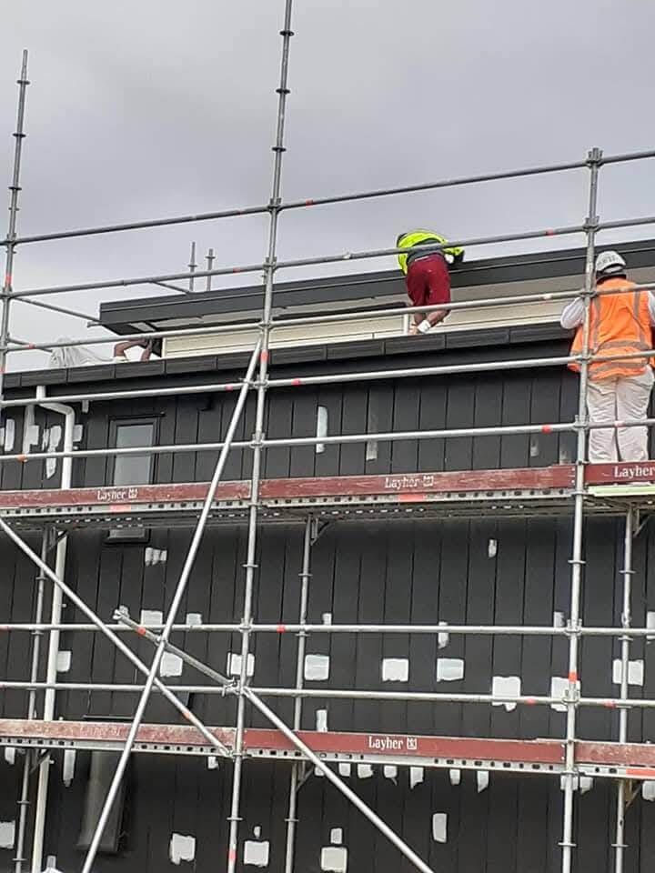 gib brick and concrete plastering scaffolding Auckland project
