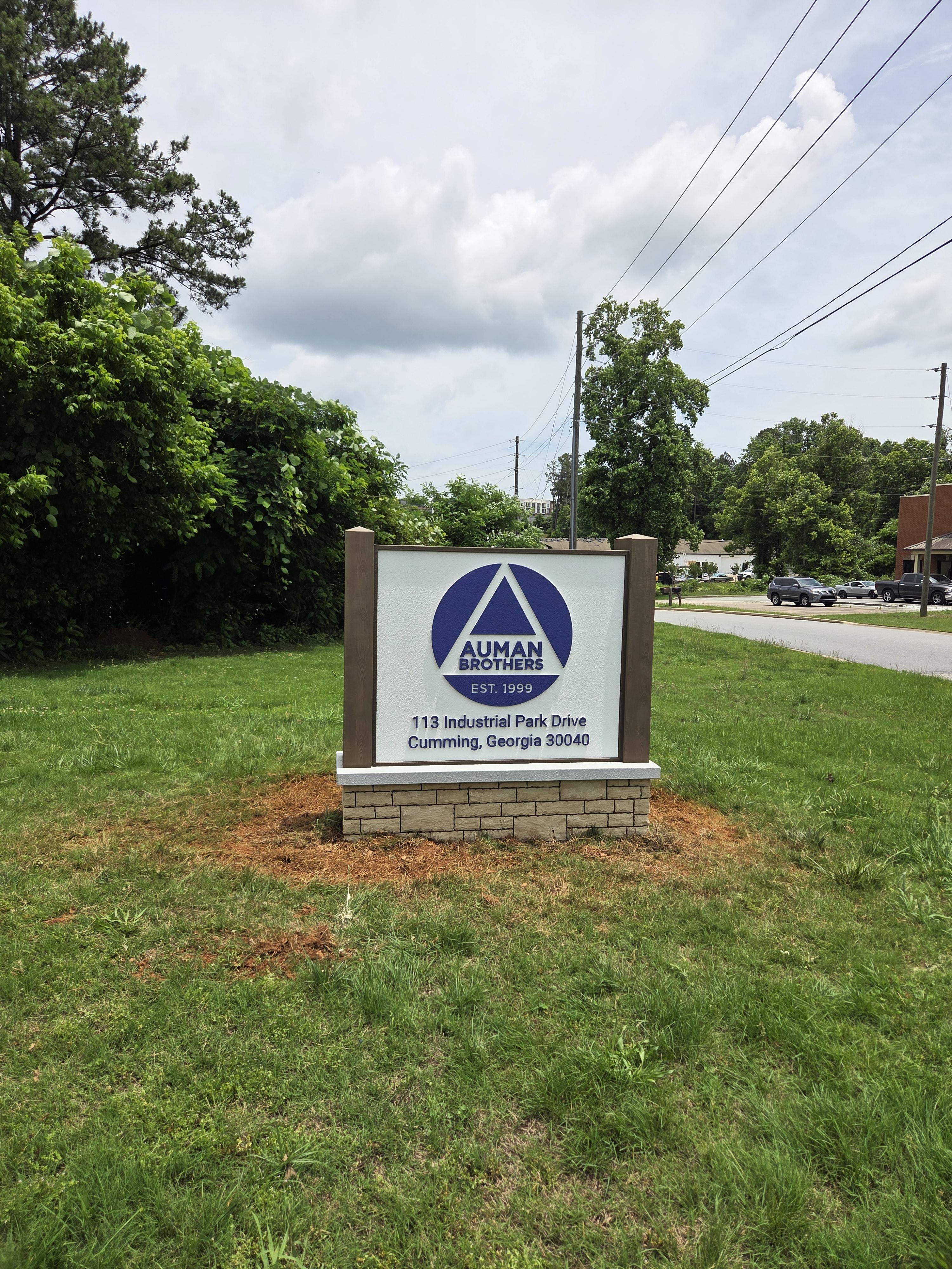 double sided monument sign cumming ga