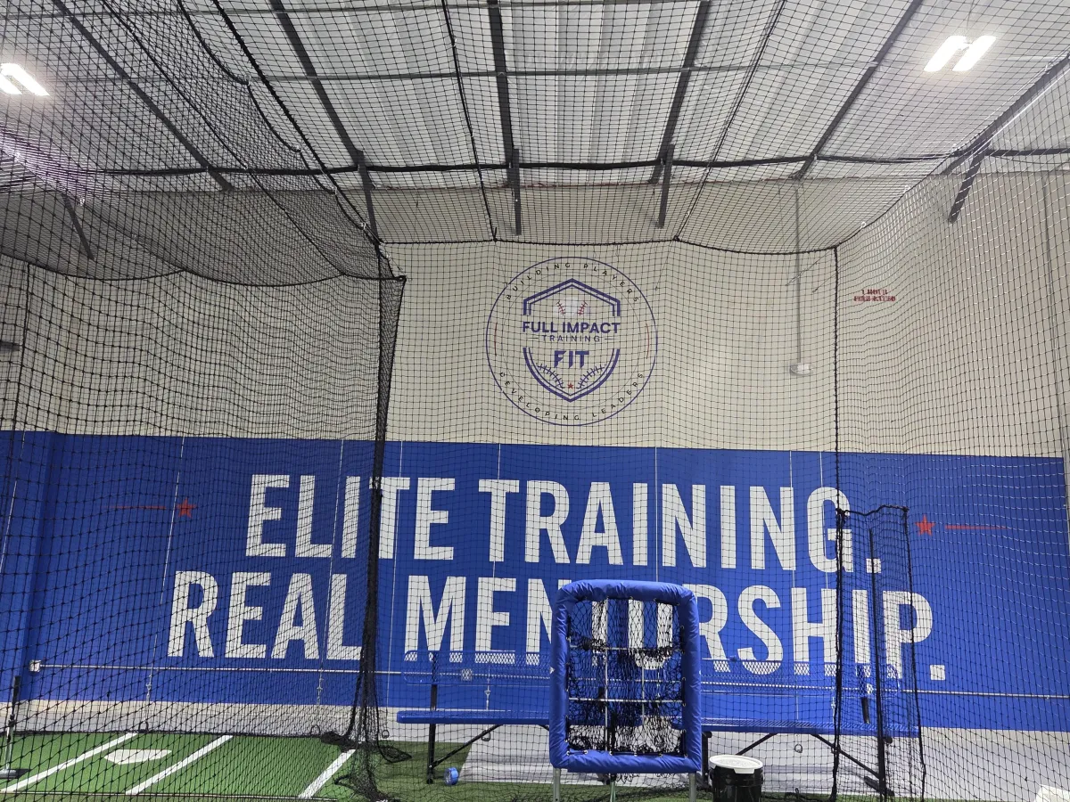 Custom interior wall graphics installed by Signary Custom Signs & Graphics for a baseball training facility. Serving businesses in Cumming, GA with professional wall graphics, wall murals, office branding, and commercial interior signage.