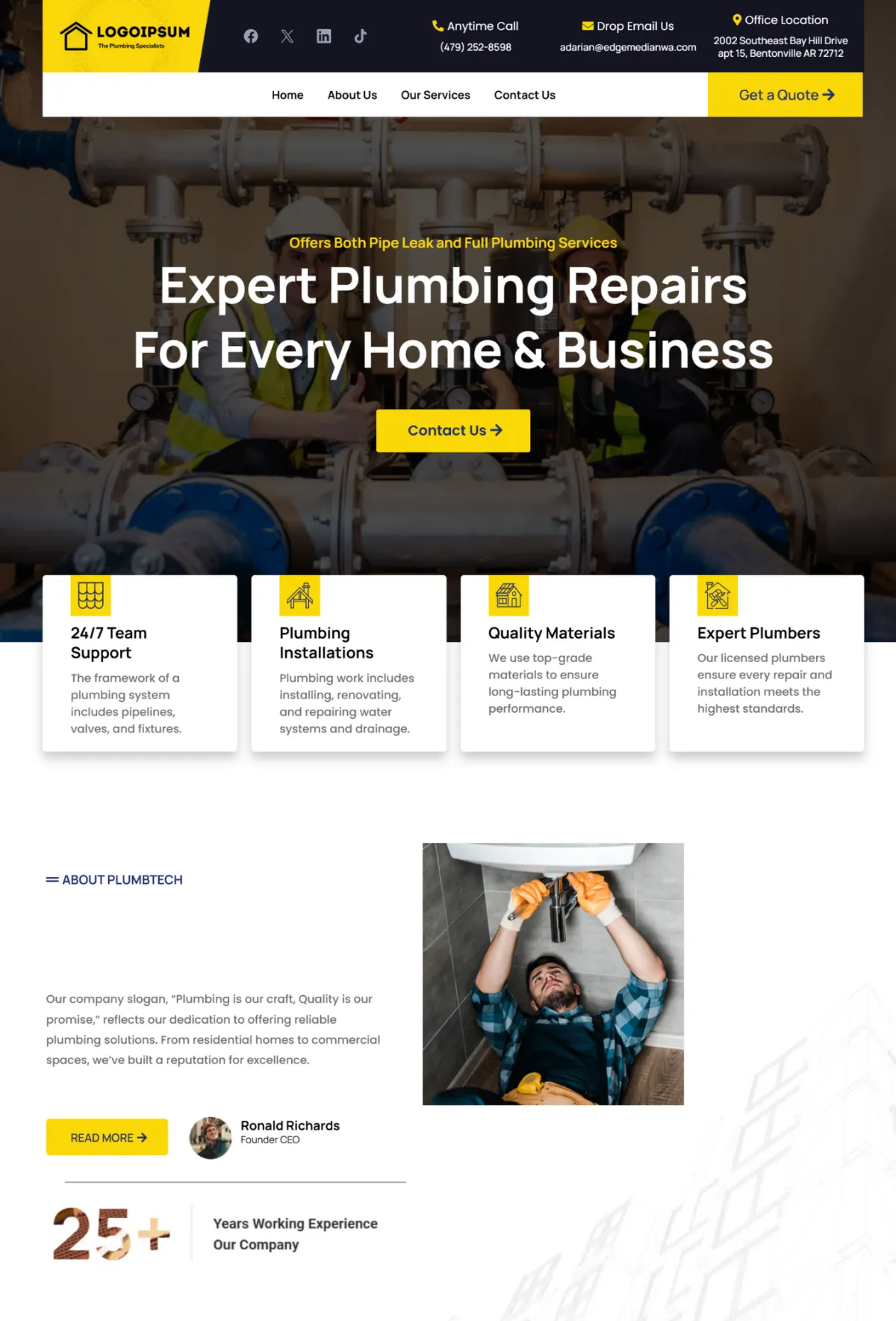 Web Design For Plumbers