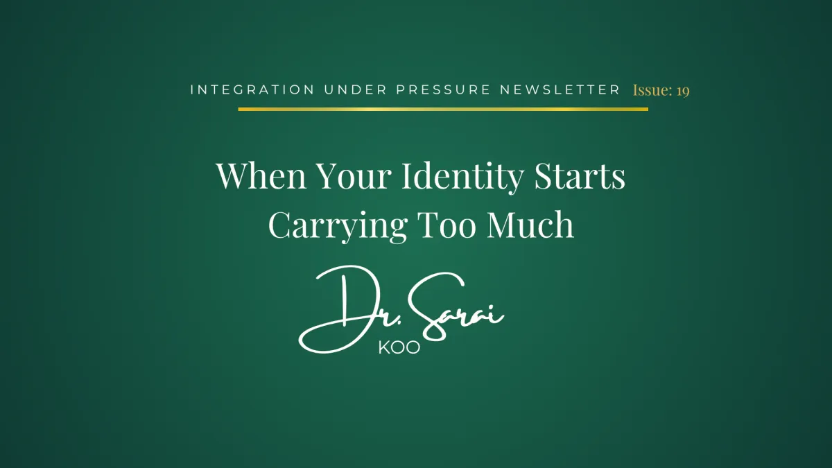When Your Identity Starts Carrying Too Much