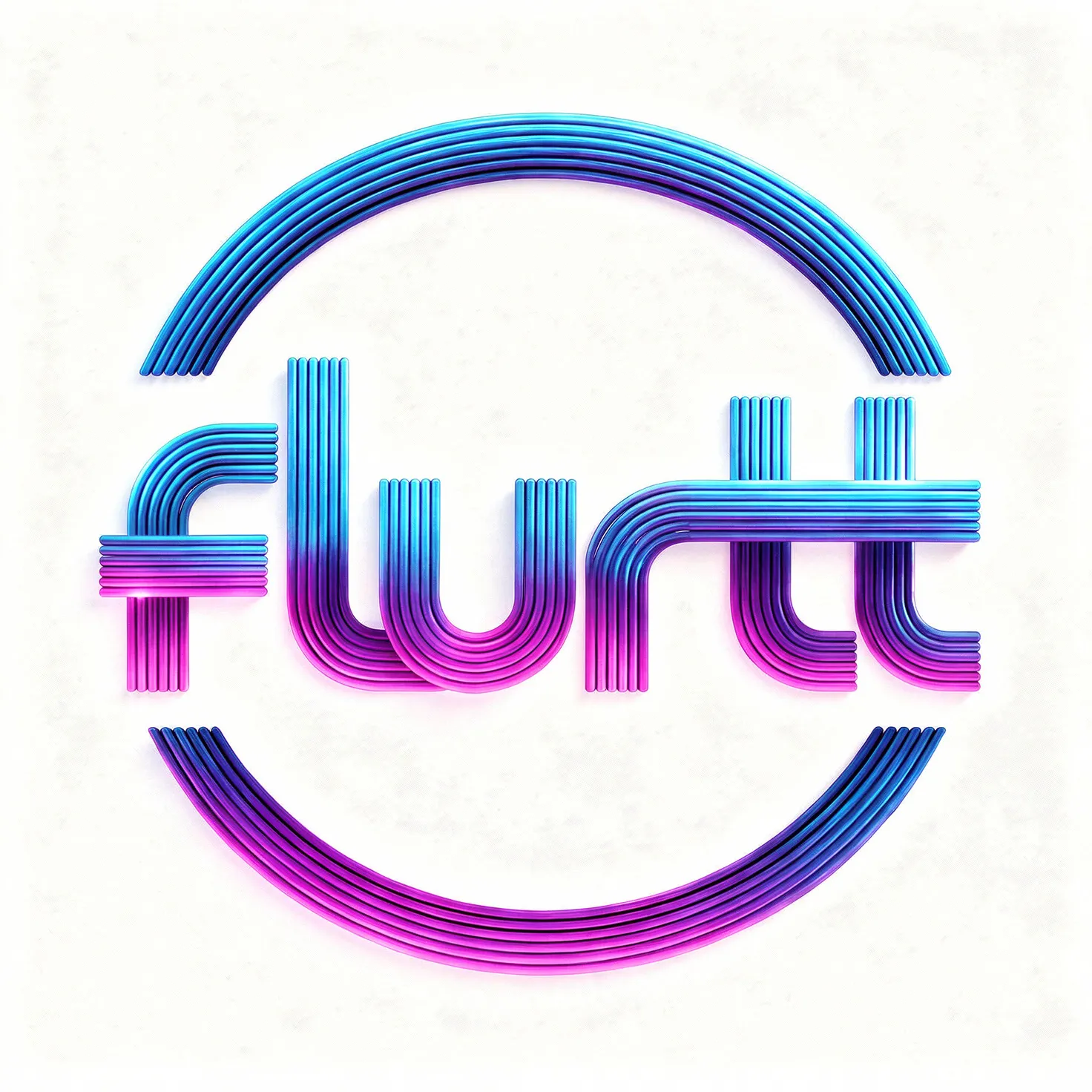 Flurtt logo image with the name "flurtt" within a circe