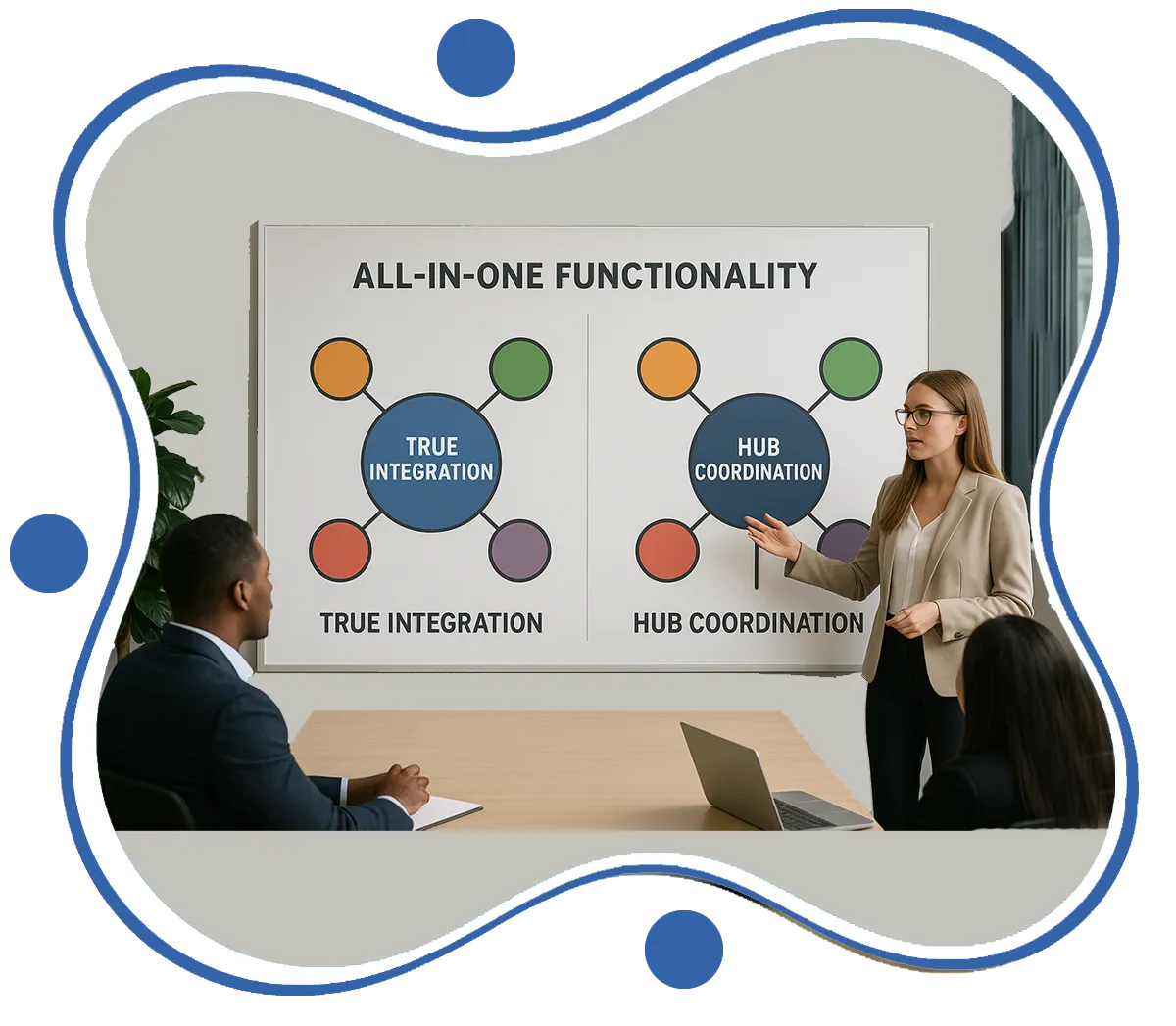 PeakConnector CRM dashboard with AI tools for automating marketing and sales tasks.