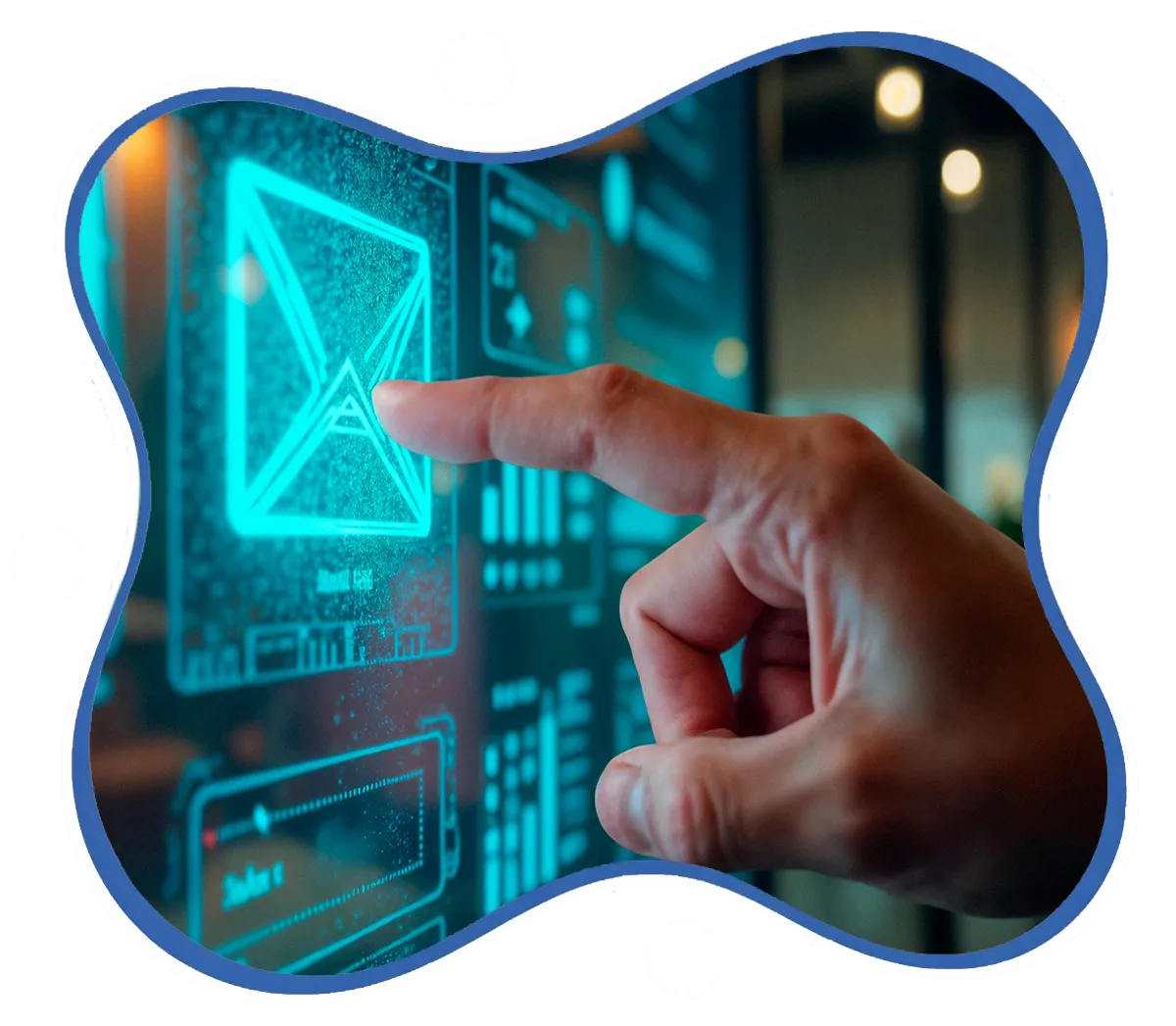 PeakConnector CRM dashboard showing AI-driven marketing and sales automation features for businesses.