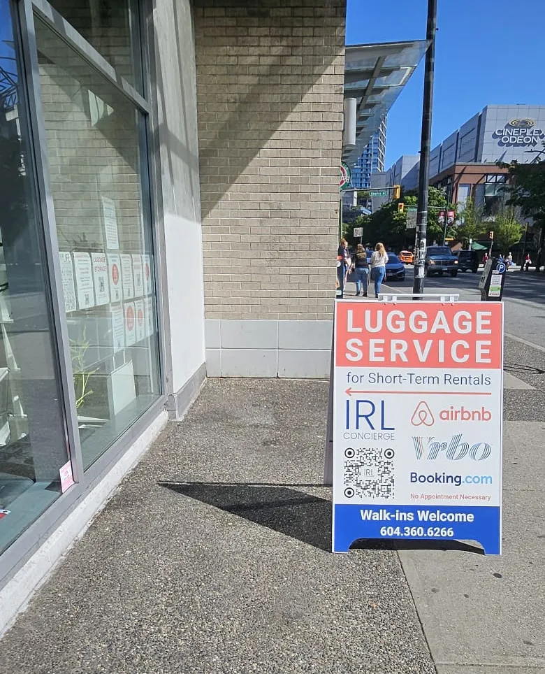 Airbnb Luggage Service in Downtown Vancouver