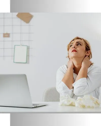 Stressed team leader at work feeling pressure from deadlines and team responsibilities
