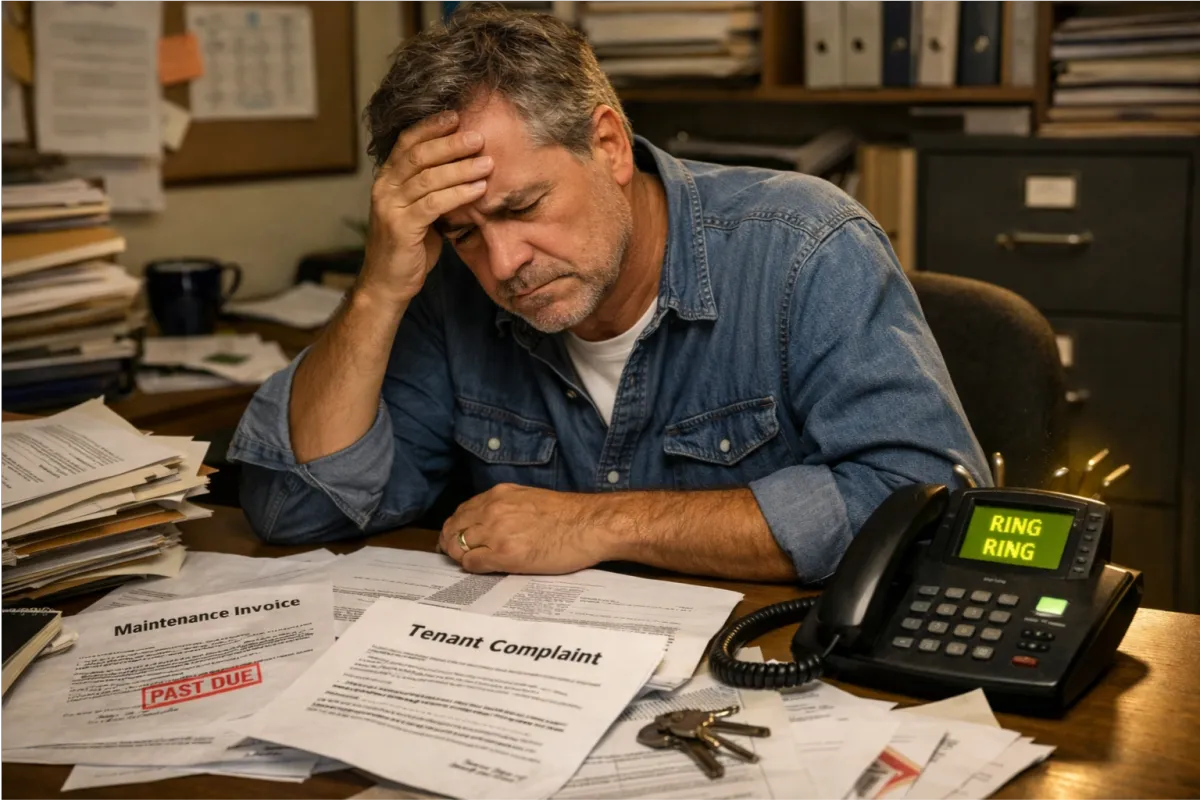 Frustrated business owner losing business