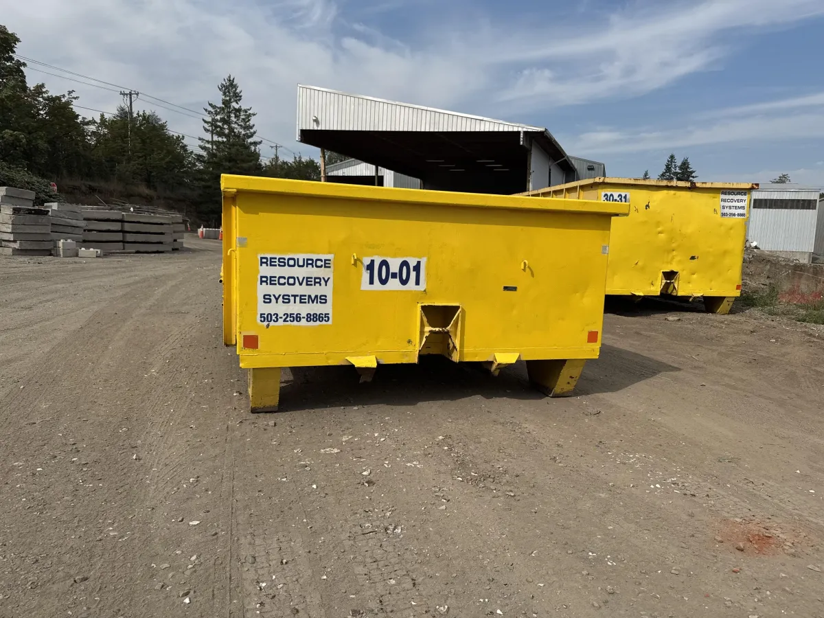 RRS roll-off dumpster rental in Portland, Oregon – 30 yard drop box ready for construction debris