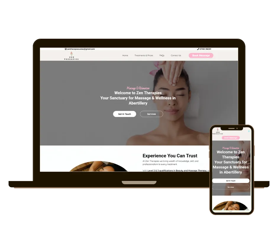 Website for Massage Salon
