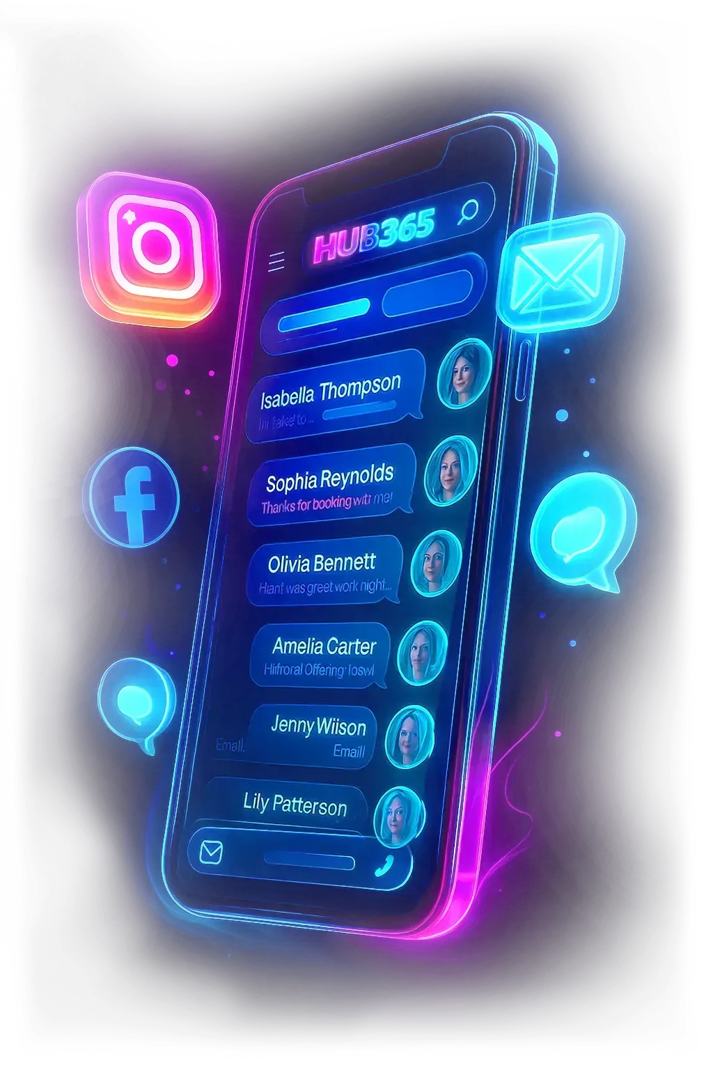 CRM integration with mobile SMS and WhatsApp, AI hot chat - Hub365 the best and most professional all-in-one CRM