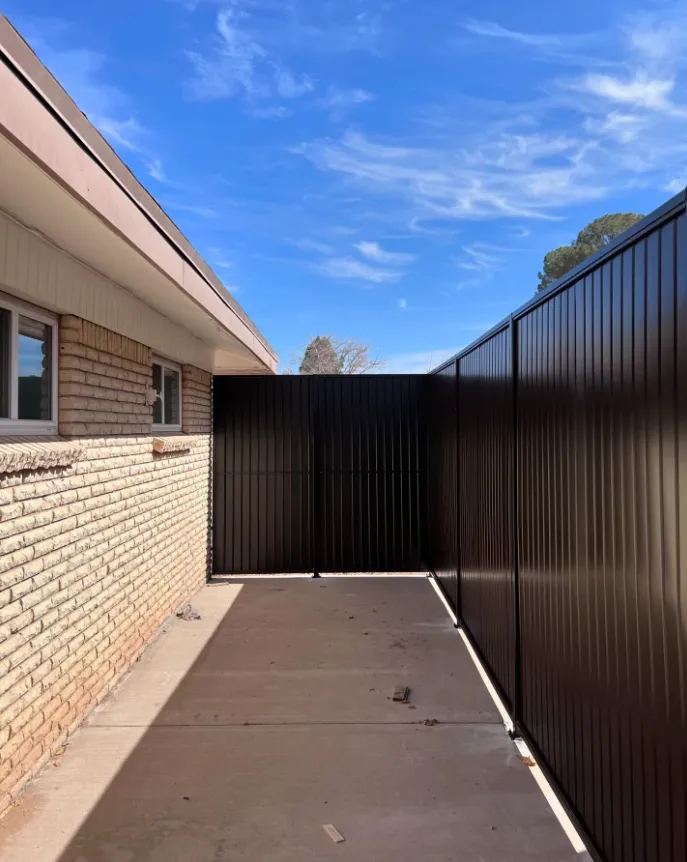Custom metal privacy fence and gate El Paso