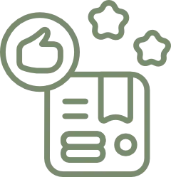 Thumbs up and document icon representing how motorized pergolas solve weather issues.