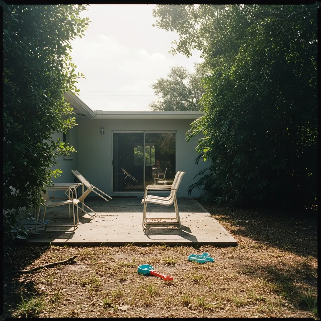 Empty unusable Florida backyard without pergola or outdoor living upgrades St. Johns County