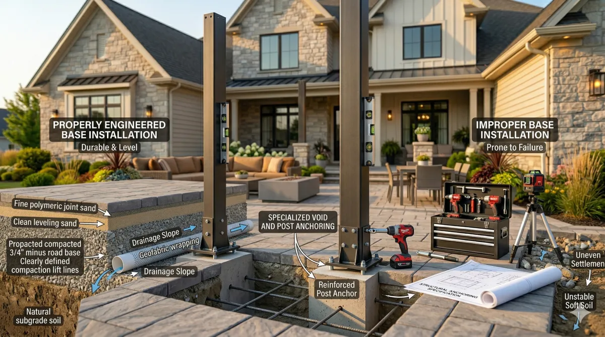 The Paver Installation Your Neighbor Regrets: Drainage Failures, Base Shortcuts, and the Mistakes That Surface in Year Two