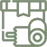 Shipping box icon representing custom pergola accessories and add-on options.