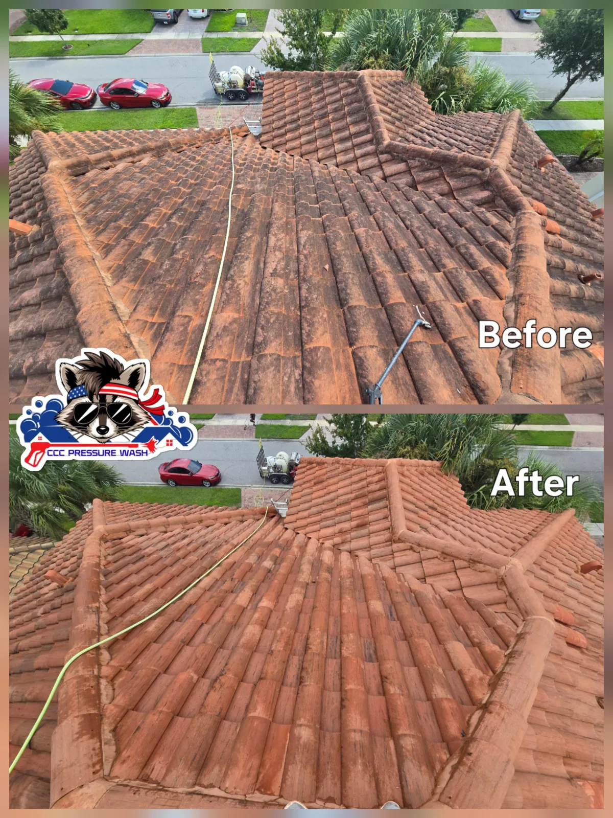 roof soft wash cleaning pressure washing Kissimmee orlando hunters creek st cloud lake nona davenport