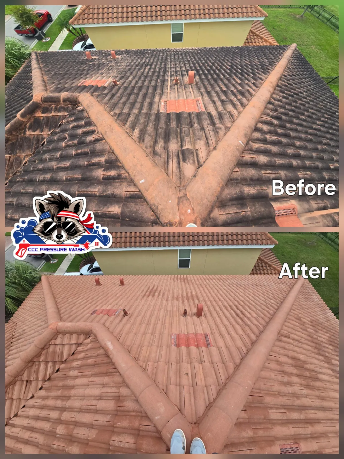 roof soft washing pressure washing Kissimmee orlando hunters creek st cloud lake nona davenport