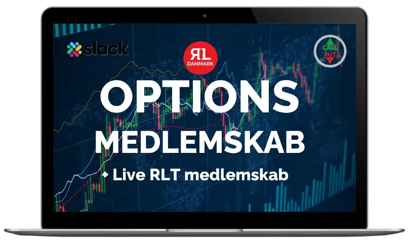 Computer med teksten ''Options Crash Course''.