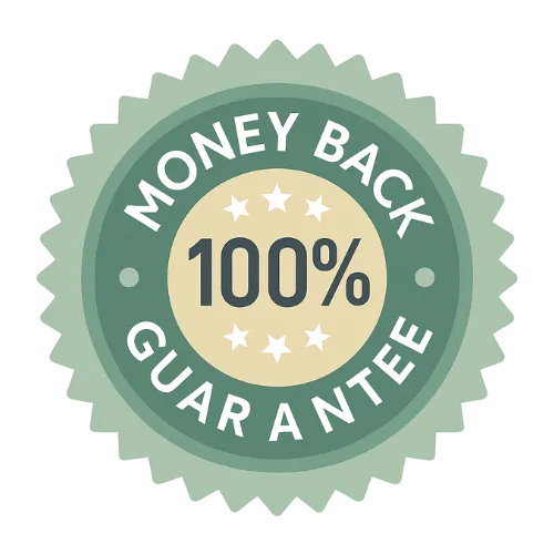 Money back guarantee seal