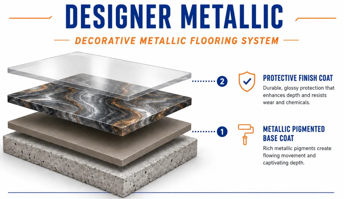 DESIGNER METALLIC FLOORING SYSTEM