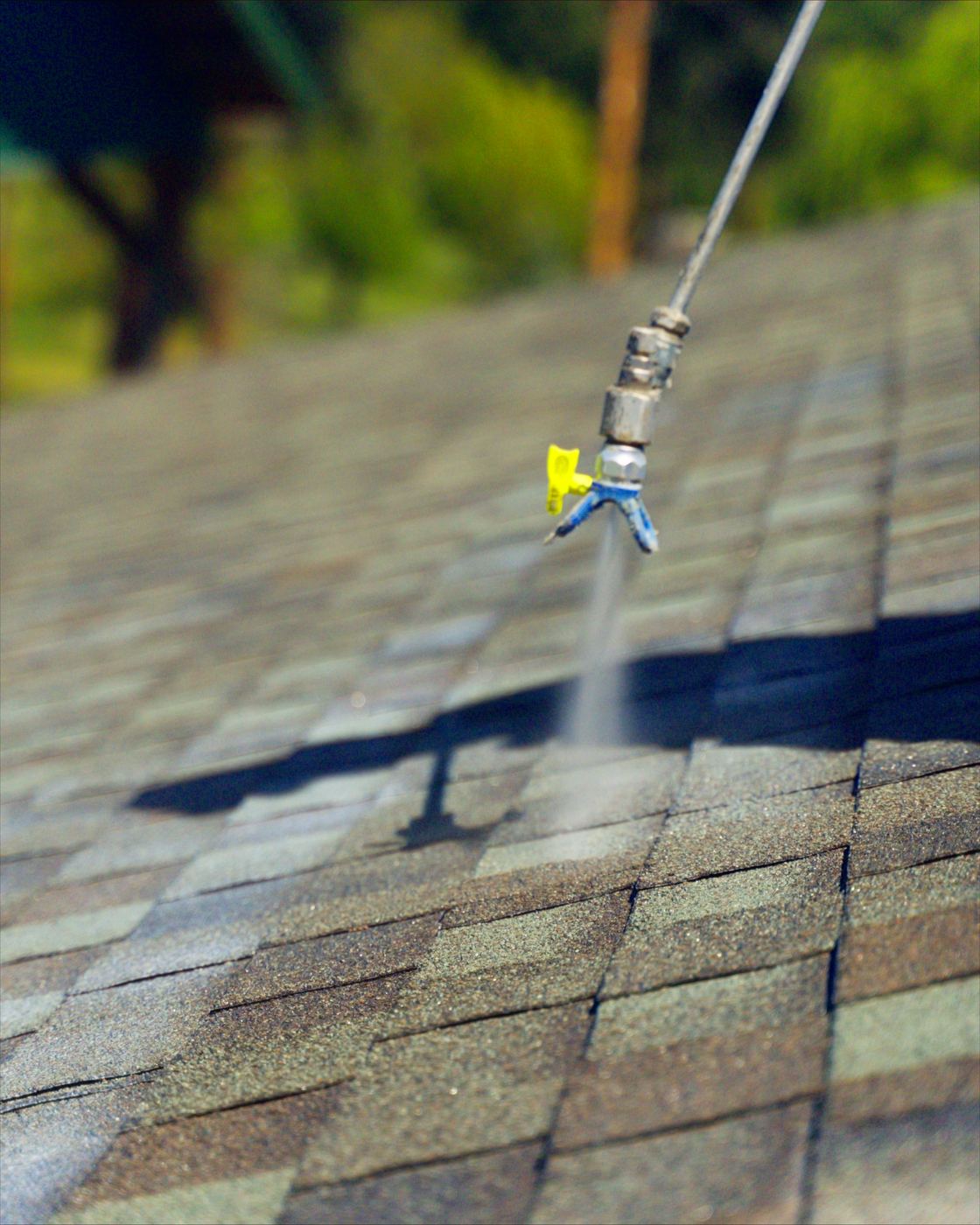 Freedom Shield roof coating application in progress
