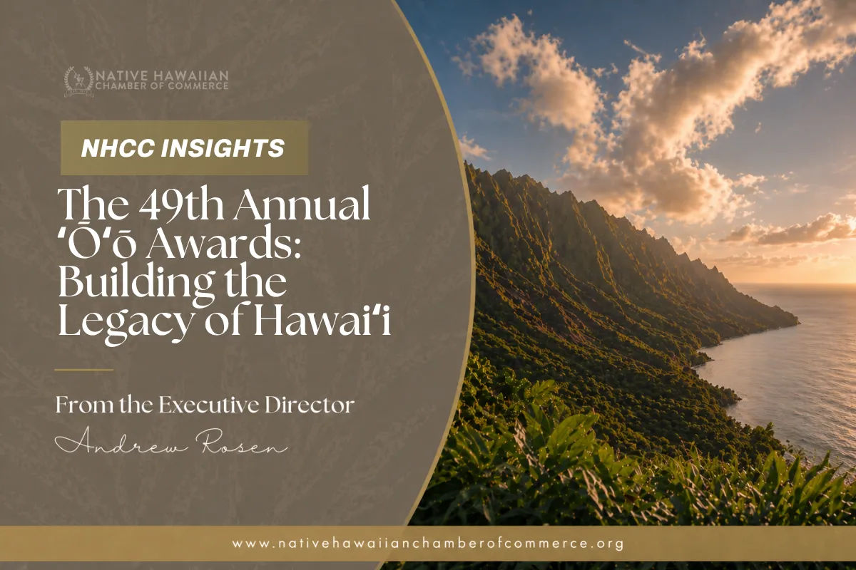 Andrew Rosen, Executive Director of the Native Hawaiian Chamber of Commerce, discussing Native Hawaiian Opportunity (NHO)