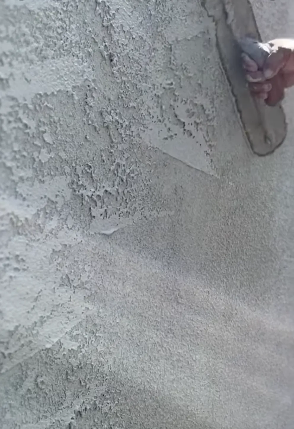 new stucco application with grey paint 